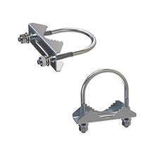 Load image into Gallery viewer, 2 PCS Stainless Steel Antenna Mount Clamp U-Bolt Mounting Hardware(All Nuts and gaskets are Made of Stainless Steel) Antenna Mast Clamp V Jaw Bracket Accessories for Outside Home Antenna