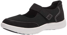 Load image into Gallery viewer, Clarks womens Adella West Sneaker, Black Textile, 9 US