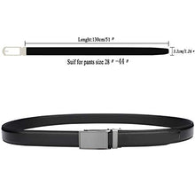 Load image into Gallery viewer, Men's Comfort Genuine Leather Ratchet Dress Belt with Automatic Click Buckle (Suit Pant Size 28"-44", Style 1 -Black)