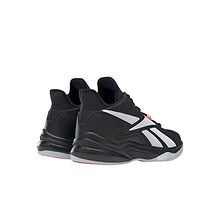 Load image into Gallery viewer, Reebok Men's More Buckets Sneaker, Black/White/Orange Flare, 9.5