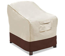 Load image into Gallery viewer, Vailge Patio Chair Covers, Lounge Deep Seat Cover, Heavy Duty and Waterproof Outdoor Lawn Patio Furniture Covers, Medium Beige & Brown