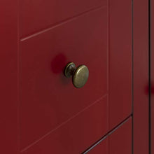 Load image into Gallery viewer, Walker Edison Furniture Company Rustic Farmhouse Wood Buffet Storage Cabinet Living Room, 52 Inch, Red