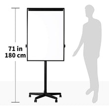 Load image into Gallery viewer, AmazonBasics Dry Erase Mobile Presentation White Board Easel, Non-Magnetic, Black