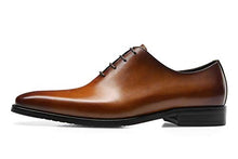 Load image into Gallery viewer, Men's Dress Shoes Oxford Formal Leather Shoes for Men 10US Brown