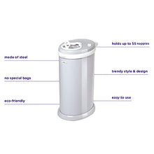 Load image into Gallery viewer, Ubbi Steel Odor Locking, No Special Bag Required Money Saving, Awards-Winning, Modern Design Registry Must-Have Diaper Pail, Gray