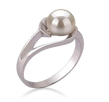 Load image into Gallery viewer, Clare White 6-7mm AAA Quality Freshwater 925 Sterling Silver Cultured Pearl Ring For Women - Size-5
