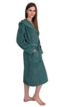 Load image into Gallery viewer, TowelSelections Women's Hooded Robe Turkish Cotton Soft Luxury Bathrobe X-Small/Small Deep Sea