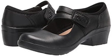 Load image into Gallery viewer, Clarks Women's Angie Bell Mary Jane Flat, Black Leather, 7