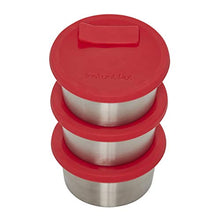 Load image into Gallery viewer, Instant Pot Official Stainless Steel Baking Cups with Silicone Lids, Set of 3, Red