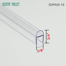 Load image into Gallery viewer, Serene Valley Shower Door Seal Strip for 3/8" Glass, U-Shaped, Super Clear and Strong Material for 3/8" Glass Panels - 78" Strips, 2pcs
