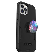 Load image into Gallery viewer, Bundle: OTTERBOX COMMUTER SERIES Case for iPhone 12 & iPhone 12 Pro - (BLACK) + PopSockets PopGrip - (BLUE NEBULA)