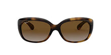 Load image into Gallery viewer, Ray-Ban Women's RB4101 Jackie Ohh Sunglasses, Light Havana/Polarized Brown Gradient, 58 mm