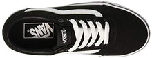 Load image into Gallery viewer, Vans Women's Low-Top Trainers Sneaker, Black Canvas Black White 187, 11