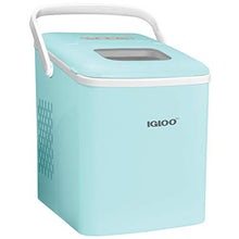 Load image into Gallery viewer, Igloo ICEB26HNAQ Automatic Self-Cleaning Portable Electric Countertop Ice Maker Machine With Handle, 26 Pounds in 24 Hours, 9 Ice Cubes Ready in 7 minutes, With Ice Scoop and Basket, Aqua