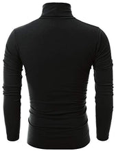 Load image into Gallery viewer, Ohoo Mens Slim Fit Flice Long Sleeve Pullover Flice Turtleneck/DCT005-LIGHTGREY-S