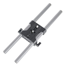 Load image into Gallery viewer, NICEYRIG Multipurpose Camera Base Plate with 15mm Rod Rail Clamp for DSLR Rig Support System