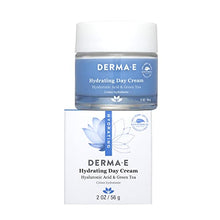 Load image into Gallery viewer, DERMA E Hydrating Day Cream with Hyaluronic Acid and Green Tea – All Natural, Vitamin Enriched Facial Moisturizer – Hydrating, and Smoothing Face Cream, 2oz