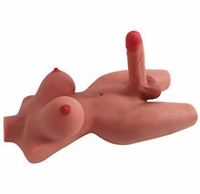 Load image into Gallery viewer, Sex Doll Shemale Torso with Realistic Dildo Breasts and Anal Sex, Transsexual Sex Doll Adult Love Doll for Men Women Couple Unisex Wheat