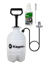 Load image into Gallery viewer, Kegco Deluxe Hand Pump Pressurized Keg Beer Cleaning Kit with 32 Ounce National Chemicals Beer Line Cleaner,Black