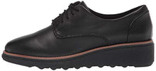 Load image into Gallery viewer, Clarks womens Sharon Noel Oxford, Black Leather W/ Dark Tan Welt, 7.5 US