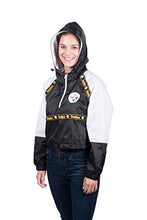 Load image into Gallery viewer, Ultra Game NFL Pittsburgh Steelers Womens Quarter Zip Hoodie Windbreaker Play Action Jacket, Team Color, X-Large