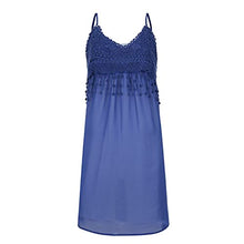 Load image into Gallery viewer, Smooto Ruched Tie Waist Mini Dress Summer Dresses Off The Shoulder Maxi Dress Sexy Lace Dress Sexy Open Back Dress (Blue 1,XXL)