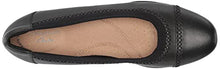 Load image into Gallery viewer, Clarks Women's Sara Bay Ballet Flat, Black Leather, 10 Wide
