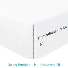 Load image into Gallery viewer, BYSURE 4 Pieces Queen Bed Sheet Set - 1800 Soft Durable Brushed Microfiber, 15 Inch Deep Pockets, Wrinkle & Fade Resistant (Queen, White)