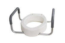 Load image into Gallery viewer, Essential Medical Supply Elevated Toilet Seat with Arms, Elongated, 19.5 x 14 x 3.5 Inch
