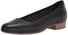 Load image into Gallery viewer, Clarks womens Juliet Cedar Ballet Flat, Black Leather, 8 US