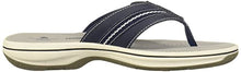 Load image into Gallery viewer, Clarks Women's Brinkley Jazz Flip Flop, Navy Synthetic, 8 M US