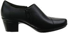 Load image into Gallery viewer, Clarks womens Emslie Warren Slip On Loafer, Black Leather, 7.5 US