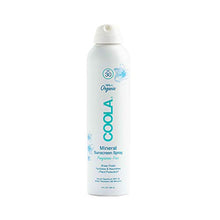 Load image into Gallery viewer, COOLA Mineral Organic Sunscreen Body Spray, Broad Spectrum SPF 30, Reef-Safe, Frangrance Free, 8 Fl Oz