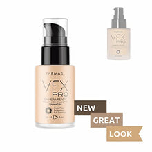 Load image into Gallery viewer, FARMASi Full Coverage Foundation Makeup, 30 mL Liquid Cream, Lightweight Long Lasting Coverage, Breathable Skin Moisturizer with Color True Matte Blending, Face Makeup (Porcelain)