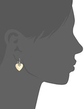 Load image into Gallery viewer, 1928 Jewelry 14K Gold-Dipped And Clear Crystal Heart Drop Earrings
