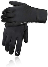 Load image into Gallery viewer, Aoliks Winter Gloves for Men Women Touchscreen Non-Slip Gloves Warm Thermal Soft Waterproof Windproof Gloves for Workout Running Cycling Riding Outdoor Sports (Black, Small)