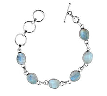 Load image into Gallery viewer, Natural Moonstone Bracelet Sterling Silver Gift for Her Men Women Teens Wife Mom Girlfriend