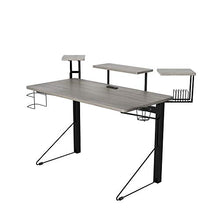 Load image into Gallery viewer, DAR CORE Computer Gaming Desk, Standard, Gray/Black