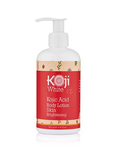 Load image into Gallery viewer, Koji White Kojic Acid Skin Brightening Body Lotion – Natural Moisturizer & Glowing – Dark Spots, Uneven Skin Tone 8.45 Ounce Bottle