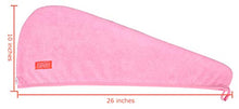 Load image into Gallery viewer, YoulerTex Microfiber Hair Towel Wrap for Women, 2 Pack 10 inch X 26 inch, Super Absorbent Quick Dry Hair Turban for Drying Curly, Long & Thick Hair (Blue+Pink)