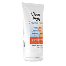 Load image into Gallery viewer, Neutrogena Clear Pore Facial Cleanser / Face Mask containing Kaolin & Bentonite Clay, Acne Treatment with Benzoyl Peroxide, 4.2 fl. oz (Pack of 6)