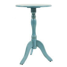 Load image into Gallery viewer, Decor Therapy Simplify Pedestal Accent Table, Turquoise blue
