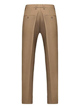 Load image into Gallery viewer, UNINUKOO Mens Pants Slim Fit Solid Color Dress Business Wedding Suit Pants US Size 38 GrassGreen