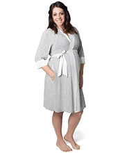 Load image into Gallery viewer, Kindred Bravely Everyday Maternity Joggers (Black, Small) & Emmaline Maternity & Nursing Robe (Grey, Small/Medium) Bundle