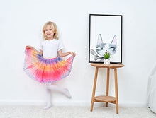 Load image into Gallery viewer, Girls Tutu 2 Pack Tutus for Girls Rainbow Tutu Princess Tutu Ballet Tutu Toddler Tutu Skirt for 2-6 Years, Rose+Purple