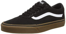 Load image into Gallery viewer, Vans Men's Ward Sneaker, Black Canvas Black Gum 7hi, 9.5
