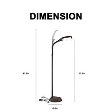 Load image into Gallery viewer, Addlon LED Floor Lamp with 4 Brightness Levels & 3 Color Temperatures, Smooth Touch Switch, 2500 Lumens, Dimmable Reading Standing Lamp with Gooseneck for Sewing Living Room Office - Classic Black
