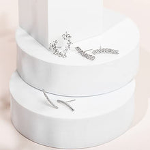 Load image into Gallery viewer, PAVOI 14K Gold Plated Ear Crawler - Cuff Earrings Hypoallergenic Stud Ear Climber Jackets - White