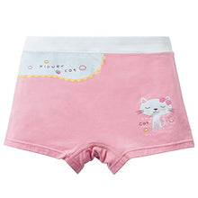 Load image into Gallery viewer, Core Pretty Little Girls Boy Shorts Underwear Toddler Soft Cotton Panties Kids Comfortable Boxer Briefs Cat Print Kitty Pattern Underpants Size 8-12Y (Flower Cat, 8-12Y)