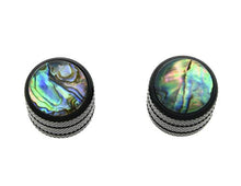 Load image into Gallery viewer, KAISH 2pcs Black Push on Fit Abalone Top Guitar Dome Knobs or Bass Knob for Tele Telecaster